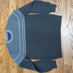 Claiborne Mens Sweater Size L Crew Neck Gray